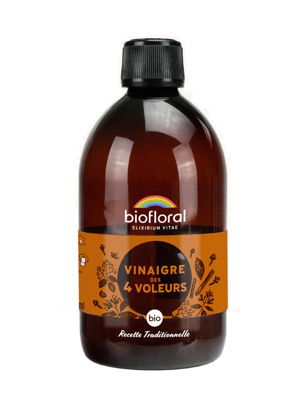 L'Elixir de Vinaigre des 4 Voleurs Biologique 500ml Biofloral Herboristerie de paris
