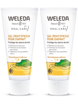 Lot de 2 Gels dentifrice enfant dents de lait 2 x 50ml Weleda dentifrice bio enfant Herboristerie de paris