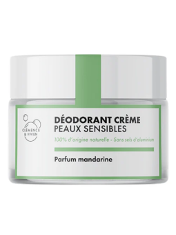 Baume déodorant Peau sensible à la Mandarine 50gr Clemence et Vivien hydroxyde de magnésium Herboristerie de paris