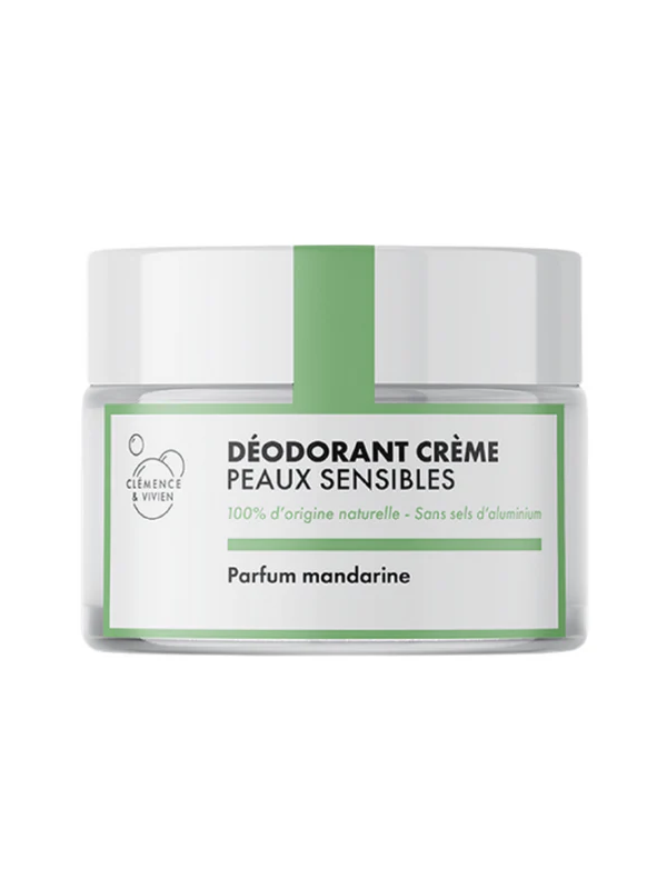 Baume déodorant Peau sensible à la Mandarine 50gr Clemence et Vivien hydroxyde de magnésium Herboristerie de paris