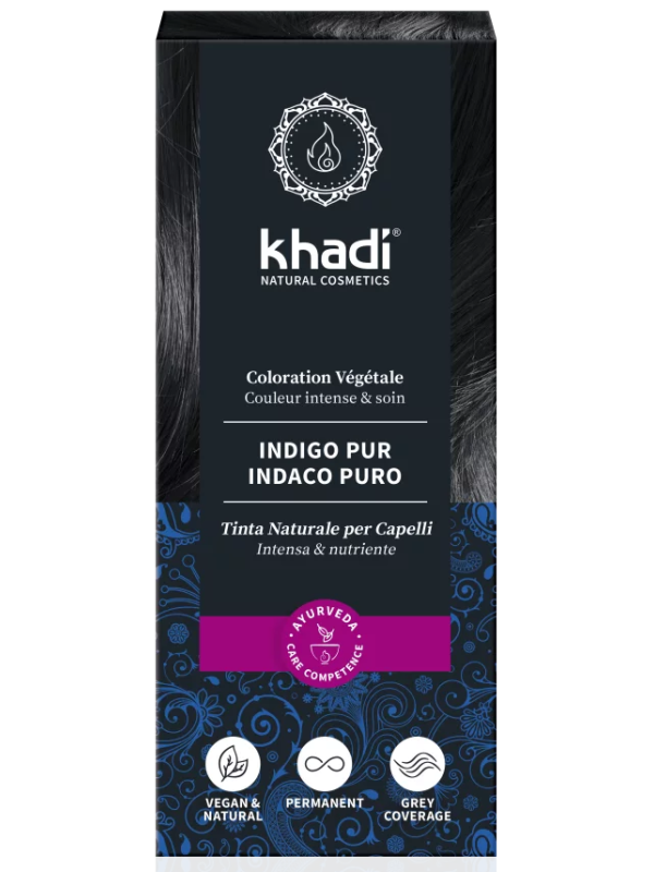 Coloration végétale Indigo Pur Noir Froid 100 gr Khadi teinture végétale Herboristerie de paris