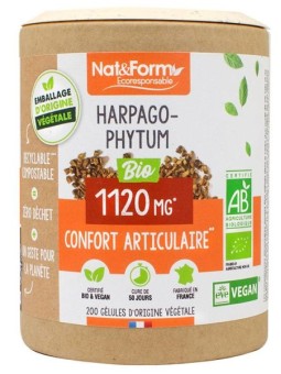 Harpagophytum Bio 200 gélules Nat et Form griffe du diable Herboristerie de paris