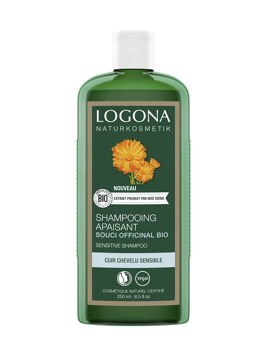 Shampooing Apaisant au souci officinal bio 250ml Logona cuir chevelu irrité Herboristerie de paris