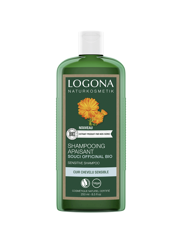 Shampooing Apaisant au souci officinal bio 250ml Logona cuir chevelu irrité Herboristerie de paris