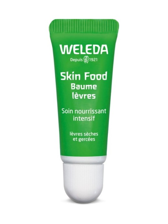 Skin food Baume à lèvres 8 ml Weleda strick lèvres Natrue Herboristerie de paris