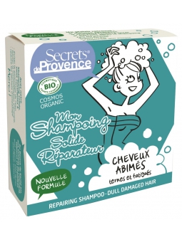 Mon shampoing solide réparateur pour Cheveux Abîmés et Ternes 85 gr Secrets de Provence karité Herboristerie de paris