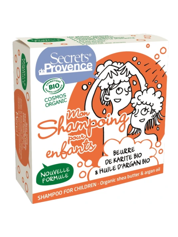 Mon shampoing solide pour enfants 85 gr Secrets de Provence karité brillance Herboristerie de paris