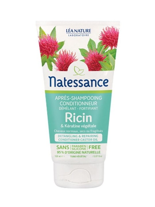 Après Shampoing conditionneur démêlant fortifiant Ricin Kératine Végétale 150 ml Natessance Herboristerie de paris
