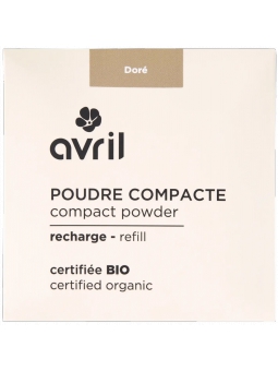 Poudre compacte Dorée certifiée Bio Avril maquillage bio Herboristerie de paris