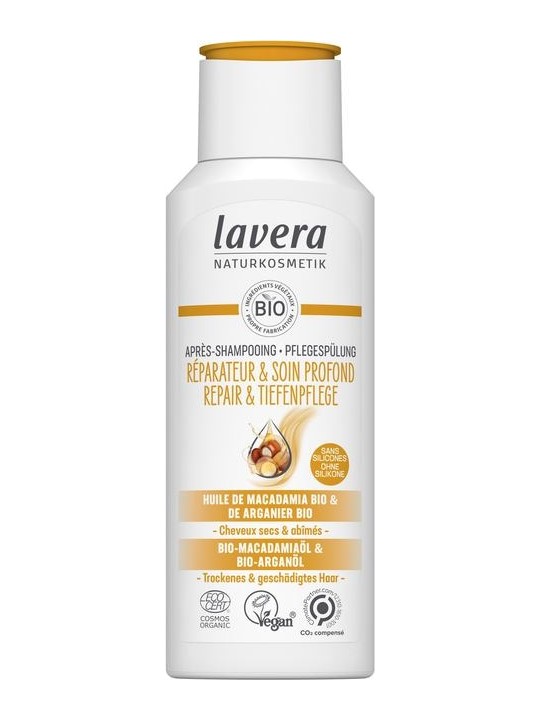 Après Shampoing Réparateur Expert et Soin profond 200 ml Lavera cheveux rêches et dévitalisés Herboristerie de paris