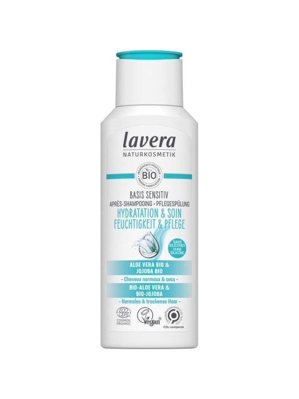 Après Shampooing Basis Sensitiv Hydratant 200ml Lavera cuir chevelu sensible et cheveux secs Herboristerie de paris