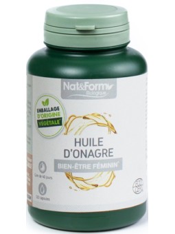 Huile d'onagre 120 capsules Nat et Form oméga 6 santé de la peau Herboristerie de paris