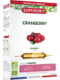 Cranberry Canneberge bio 20 ampoules Super Diet Vaccinium macrocarpon  Herboristerie de paris