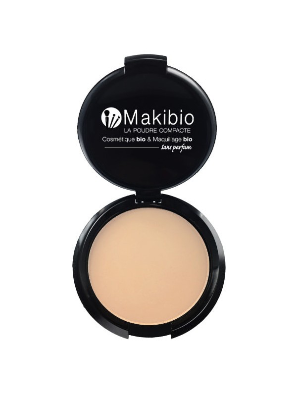 Poudre compacte Claire 9 gr Makibio maquillage minéral et bio Herboristerie de paris