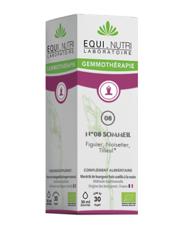 Sommeil No 8 Bio Flacon compte gouttes 30ml Equi-nutri Herboristerie de paris