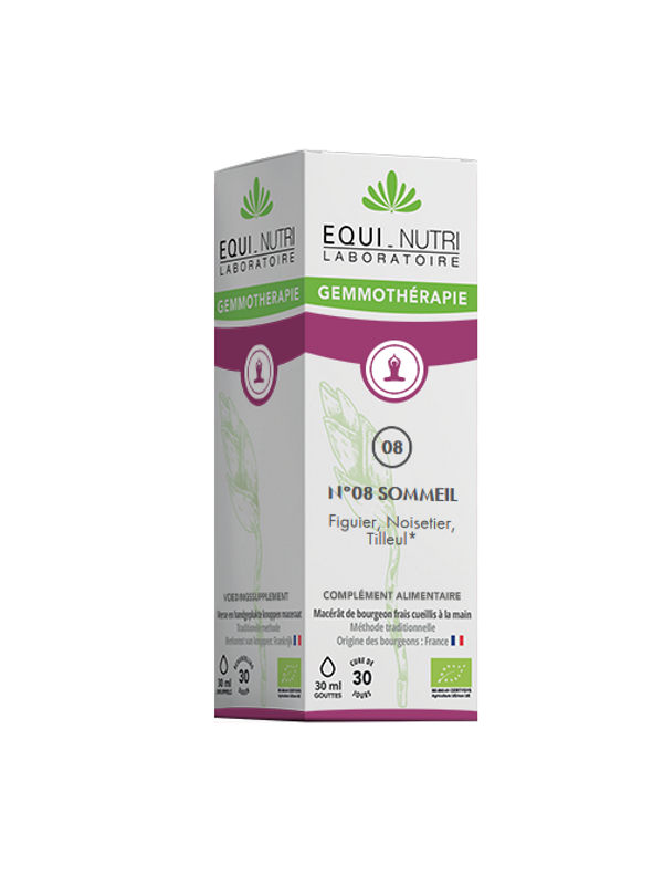 Sommeil No 8 Bio Flacon compte gouttes 30ml Equi-nutri Herboristerie de paris