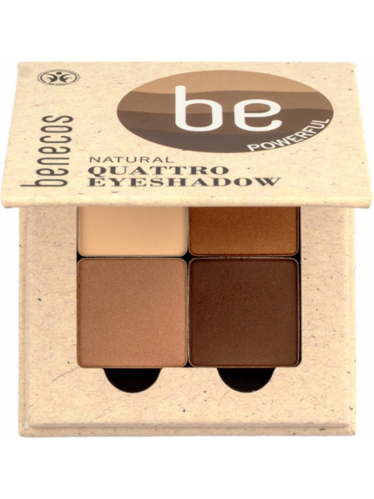 Fard à paupières 4 couleurs Coffee et Cream Benecos maquillage minéral Herboristerie de paris