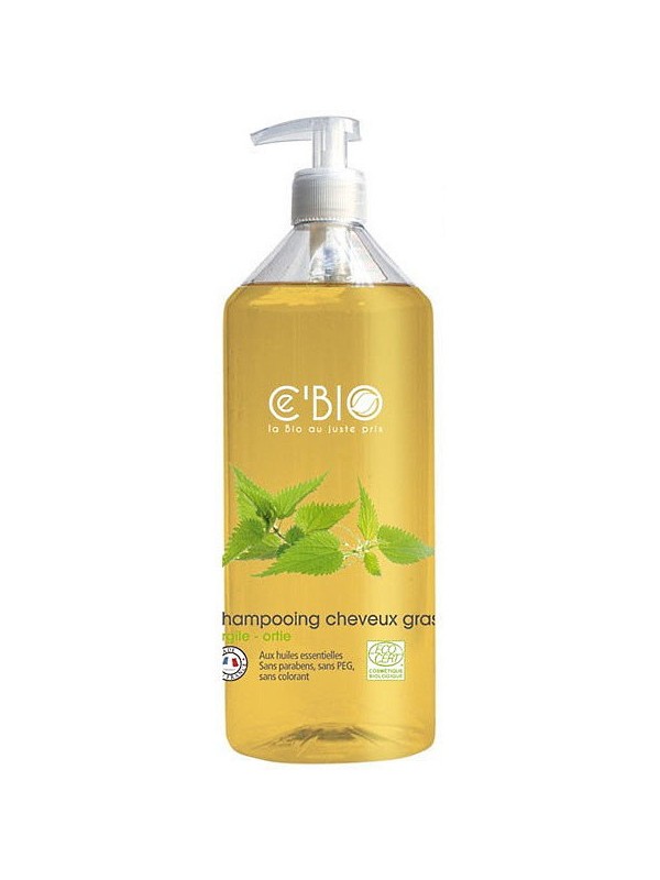 Shampooing cheveux gras Argile Ortie 500 ml C'Bio shampoing bio Herboristerie de paris
