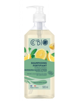Shampooing fortifiant Quinquina Sauge Citron 500 ml C'BIO ortie buis Herboristerie de paris