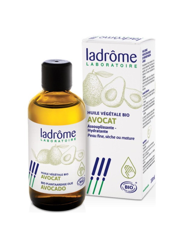 Huile végétale d'Avocat assouplissante et hydratante 100ml Ladrome nutrition Herboristerie de paris