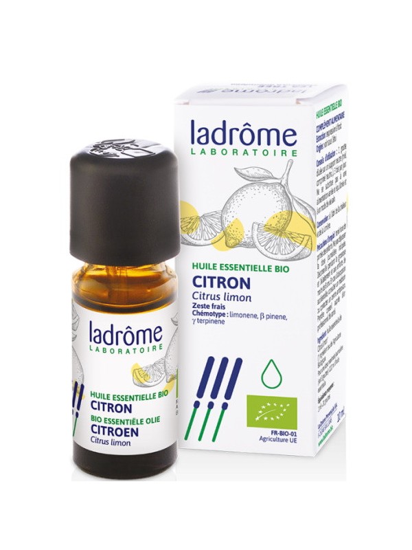 Citron bio huile essentielle 10ml Ladrome aromathérapie alimentaire Herboristerie de paris