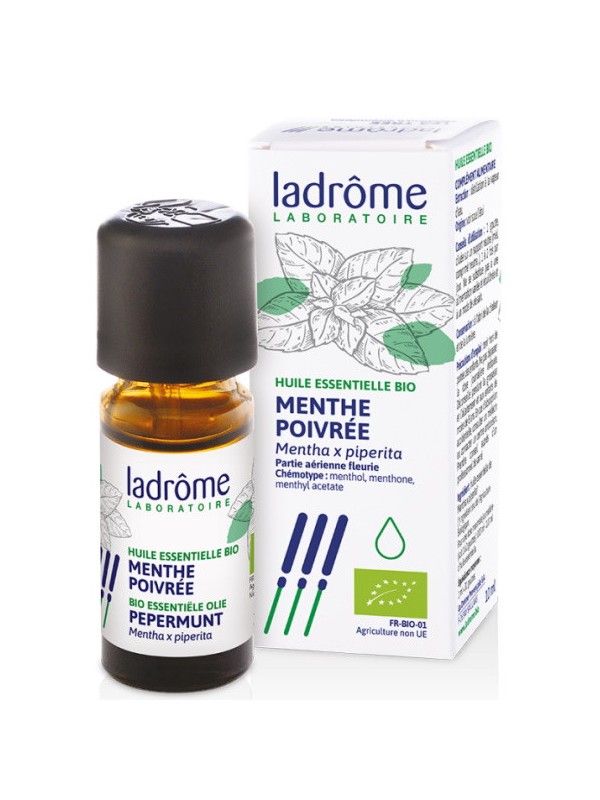 Huile essentielle bio Menthe poivrée 10 ml Ladrôme aromathérapie Herboristerie de paris