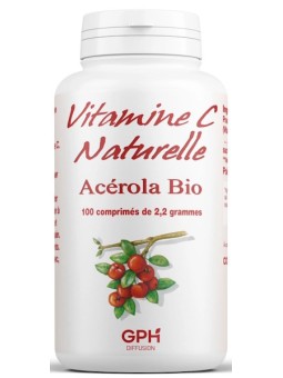 Acérola 1000 Bio 100 comprimés GPH Diffusion vitamine C Herboristerie de paris
