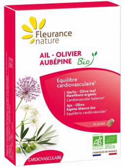 Ail Olivier Aubépine Bio 60 comprimés Fleurance Nature Herboristerie de Paris santé cardiovasculaire