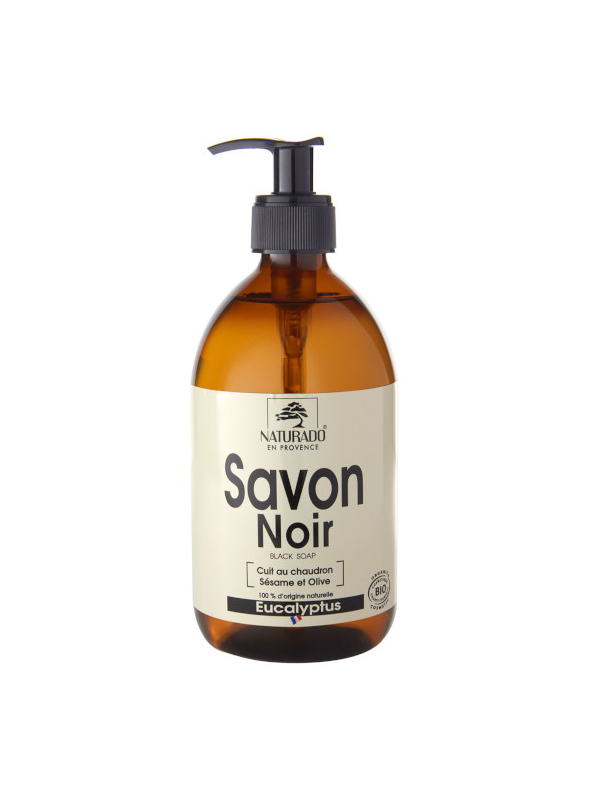 Savon Noir Douche à l'Eucalyptus 500 ml Naturado en Provence hygiène nutrition Herboristerie de paris