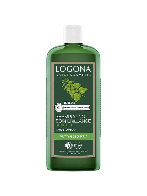Shampooing brillance ortie 500 ml Logona cheveux ternes, secs et manquant de volume Herboristerie de paris
