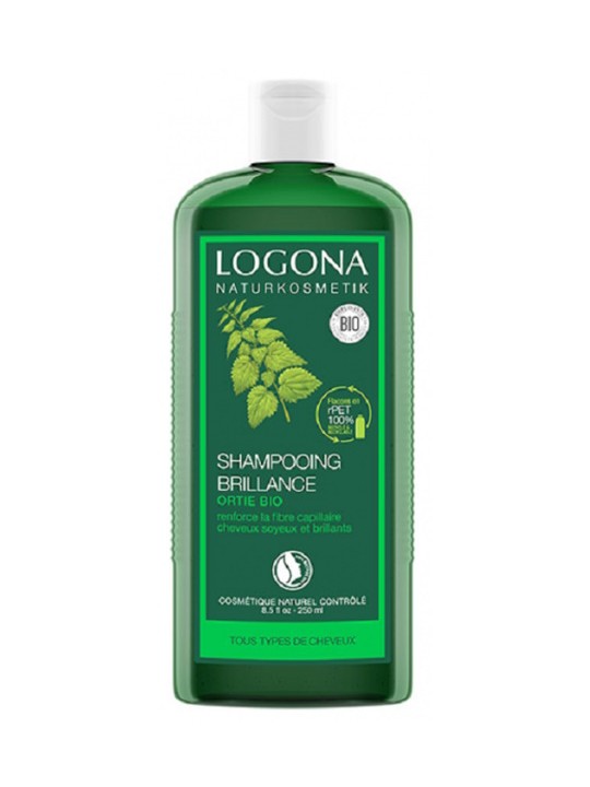 Shampooing brillance ortie 250 ml Logona force et silicium Herboristerie de paris
