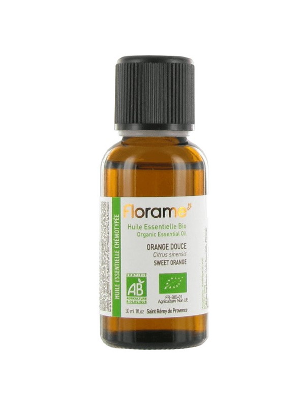 Huile essentielle bio Orange douce 30 ml Florame stress nervosité sommeil Herboristerie de paris