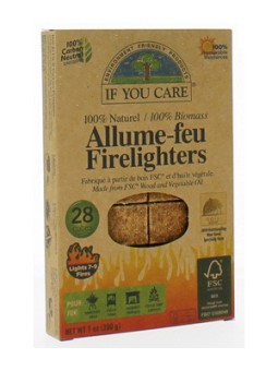 Allume feu 100% naturel 28 cubes If You Care Herboristerie de Paris