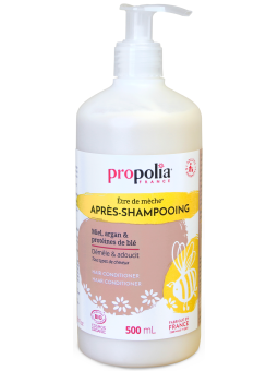 Après shampoing Certifié Bio Miel Argan et Protéines de blé 500ml Propolia être de mèche Herboristerie de Paris