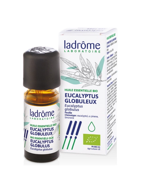 Huile essentielle bio Eucalyptus globulus 10ml Ladrôme eucalyptus globuleux respiratoire Herboristerie de paris