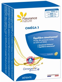 Oméga 3 Omégavie 60 capsules Fleurance Nature mémoire concentration coeur cerveau vision Herboristerie de paris