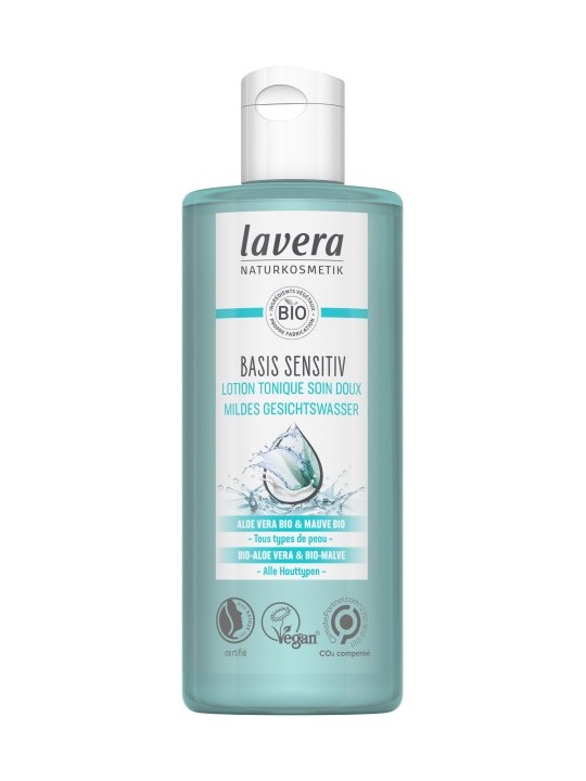 Lotion Tonique Douce FACES Amande et Mauve 125 ml Lavera démaquillante rafraichissante Herboristerie de paris