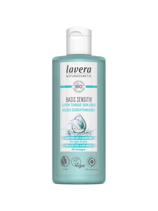 Lotion Tonique Douce FACES Amande et Mauve 125 ml Lavera démaquillante rafraichissante Herboristerie de paris