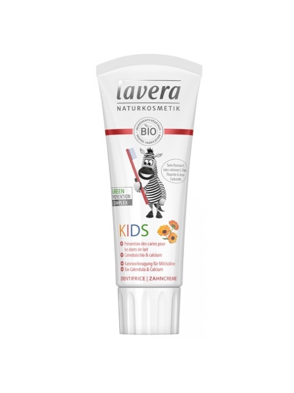 Dentifrice enfant au calendula bio et au calcium 75 ml Lavera dents d elait sans fluor Herboristerie de paris