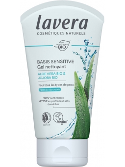 Gel nettoyant visage Mélisse bio Mauve bio BASIS 125ml Lavera pureté fraicheur de la peau Herboristerie de paris