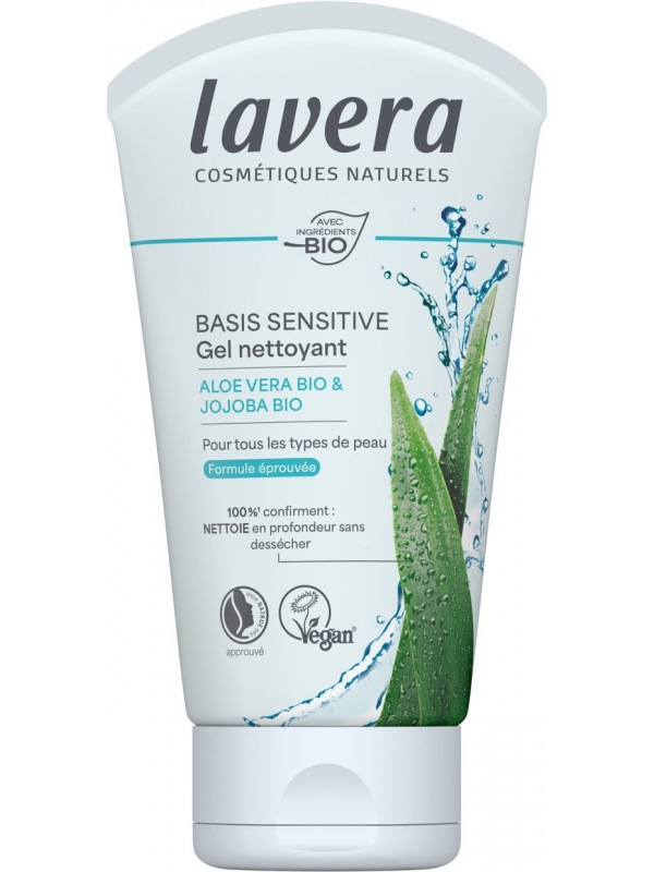 Gel nettoyant visage Mélisse bio Mauve bio BASIS 125ml Lavera pureté fraicheur de la peau Herboristerie de paris
