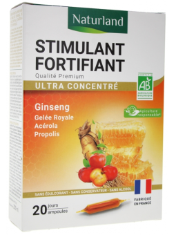 Panax Ginseng Gelée royale Acérola Propolis Bio 20 Ampoules de 10ml Herboristerie de paris