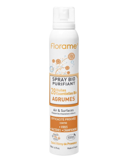 Spray purifiant agrumes aux 28 huiles essentielles 180ml Florame assainissant Herboristerie de paris