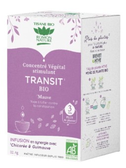 Tisane concentré végétal Transit Bio 18 sachets Romon Nature digestion Herboristerie de paris