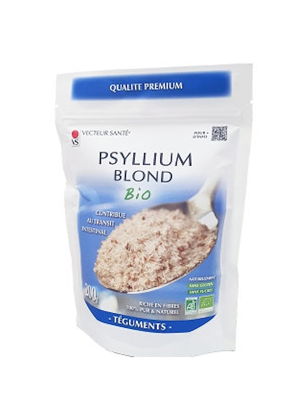 Ispaghul psyllium blond 200 gr Vecteur Santé effet fibres intestinal Herboristerie de paris