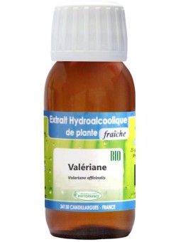 Extrait hydro alcoolique Valériane BIO 60ml Phytofrance aide la qualité du sommeil Herboristerie de paris