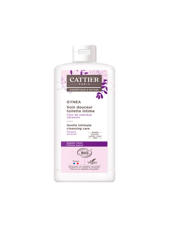 Soin douceur Gynéa Fleur de Calendula Géranium 200 ml Cattier toilette intime Herboristerie de paris
