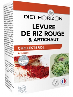 Levure de Riz Rouge artichaut coenzyme Q10 60 comprimés Diet Horizon Herboristerie de paris