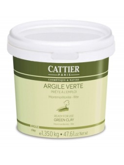 Argile verte Montmorillonite Prête à l'Emploi pot 1350mg Cattier Herboristerie de Paris