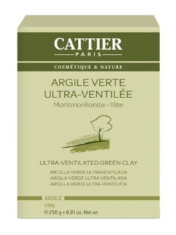 Argile Verte Ultra Ventilée Montmorillonite Illite 250gr Cattier Herboristerie de Paris usage cosmétique